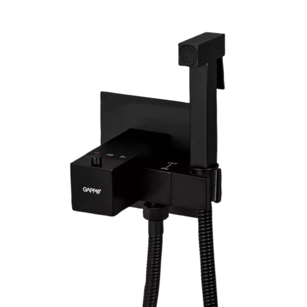 Гігієнічний душ GAPPO G7207-60 із термостатом, чорний фото