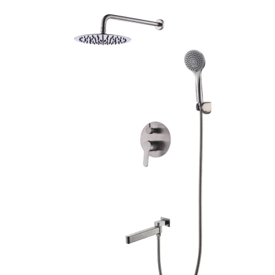 Вбудована система для душу GAPPO G7199-30 з 3-функціями, вилив - перемикач на лійку, нержавіюча сталь фото