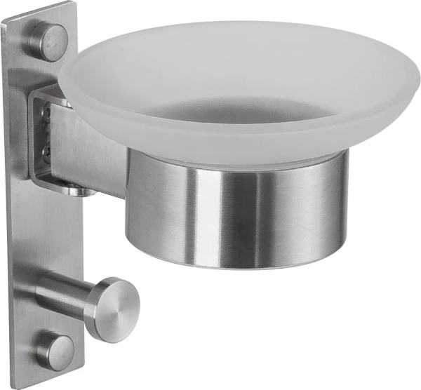 Мильниця Frap F30402, з гачком для рушника, нержавіюча сталь фото