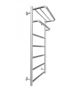 Водяна рушникосушка INOX Готель 970х530/500 з полицею полірована -  №2