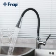 Змішувач для кухні Frap F4044 з гнучким виливом, 2 режими, чорний/хром - фото №3