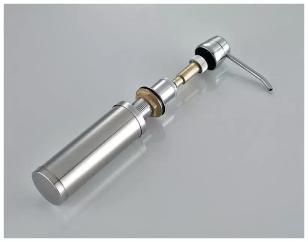 Дозатор для мила Frap F405, що вбудовується в мийку, хром, 150 мл фото №3