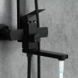 Душева система Frap F24802-6, вилив - перемикач на лійку, 1 режим, чорний - фото №4