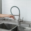 Змішувач для кухні GAPPO G4398-55 з гнучким виливом, 2 режими, сірий - фото №3