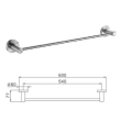 Рушникотримач Frap F30101, 600 мм, нержавіюча сталь - фото №2