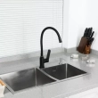 Змішувач для кухні Frap F4462 з гнучким виливом, чорний - фото №2