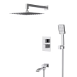 Вбудована душова система GAPPO G7107-40, вилив - перемикач на лійку, 3-функції, хром - фото №11