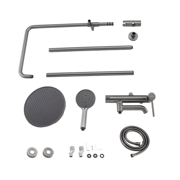 G2406-9 душ. система 3х функц. одноваж. лат. Ø35 (гангрей) {3/1} фото №3