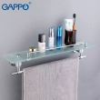 Полиця з тримачем для рушників GAPPO G1807-4, 580х120 мм, хром - фото №2