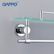 Полиця з тримачем для рушників GAPPO G1807-4, 580х120 мм, хром - фото №3