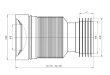 Подовжувач гнучкий для унітазу ANI-plast K828 випуск Ø110 мм (230-530 мм) - фото №2