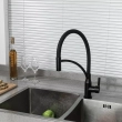 Змішувач для кухні Frap F4552-6 з гнучким виливом, чорний - фото №2