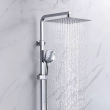 Душова система з термостатом GAPPO G2418-40, вилив перемикач на лійку, хром - фото №3